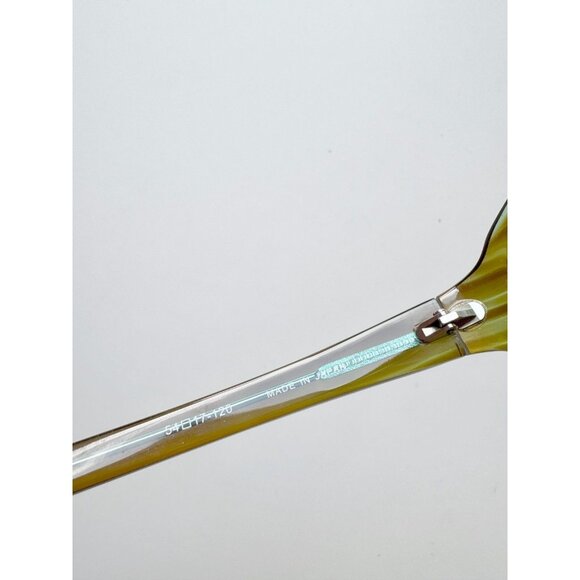 SAMA Mini OLV Olive Brown Green Japanese Acetate Oval Sunglasses - Picture 12 of 16